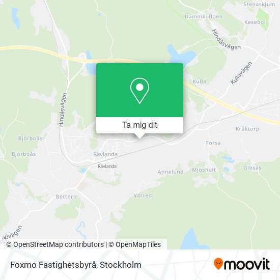 Foxmo Fastighetsbyrå karta