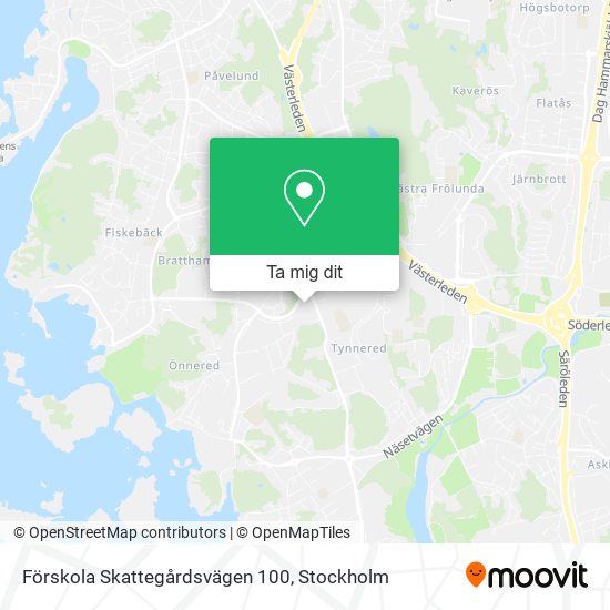 Förskola Skattegårdsvägen 100 karta