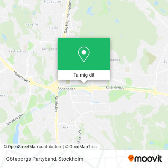 Göteborgs Partyband karta