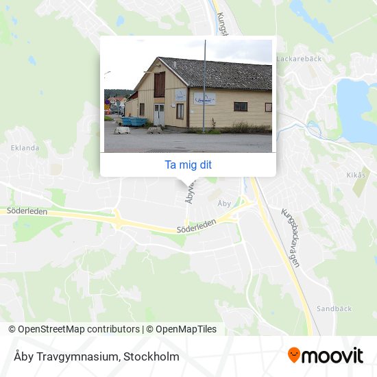 Åby Travgymnasium karta