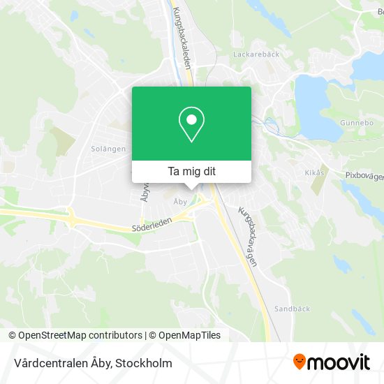 Vårdcentralen Åby karta
