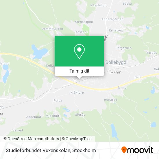 Studieförbundet Vuxenskolan karta
