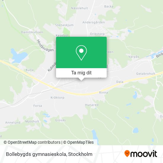 Bollebygds gymnasieskola karta