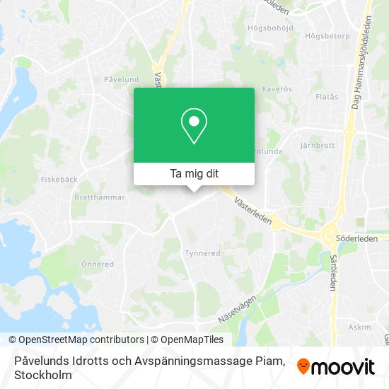 Påvelunds Idrotts och Avspänningsmassage Piam karta