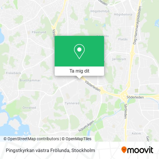 Pingstkyrkan västra Frölunda karta
