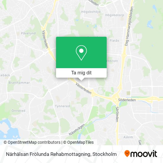 Närhälsan Frölunda Rehabmottagning karta