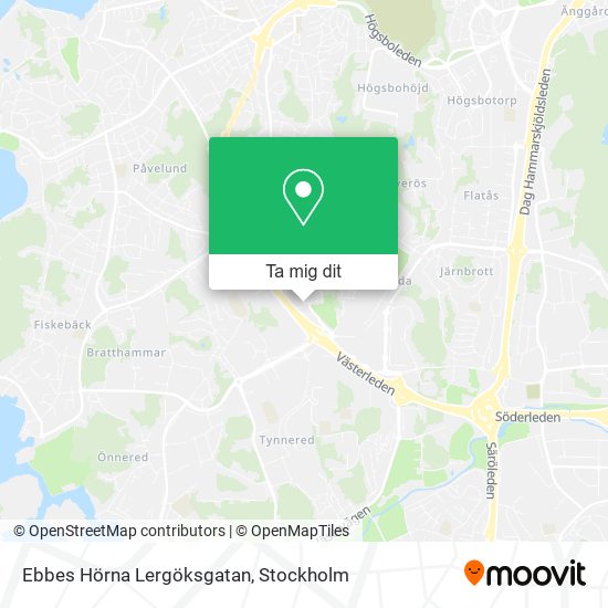 Ebbes Hörna Lergöksgatan karta