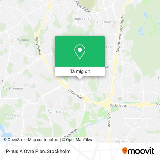 P-hus A Övre Plan karta
