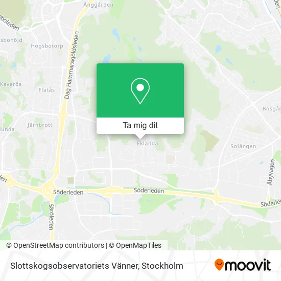 Slottskogsobservatoriets Vänner karta