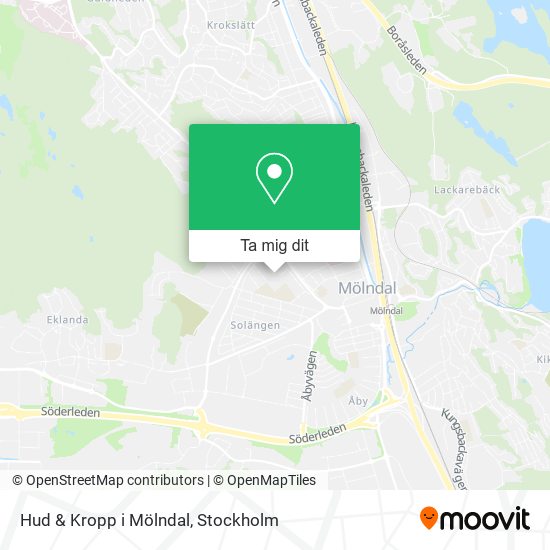 Hud & Kropp i Mölndal karta