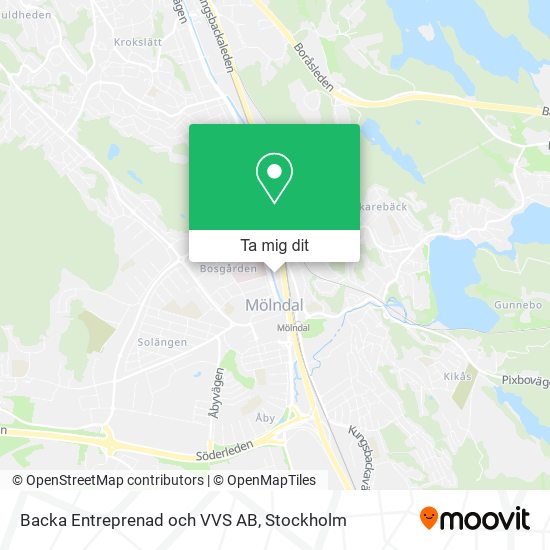 Backa Entreprenad och VVS AB karta