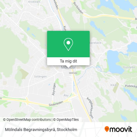 Mölndals Begravningsbyrå karta