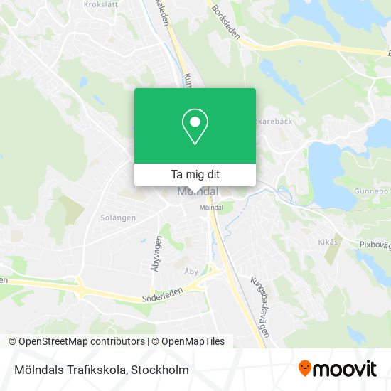 Mölndals Trafikskola karta