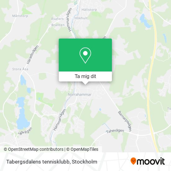 Tabergsdalens tennisklubb karta