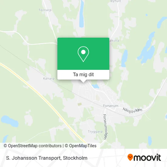 S. Johansson Transport karta