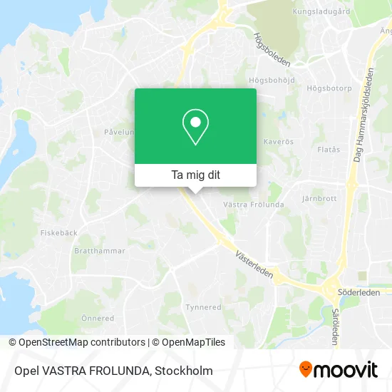 Opel VASTRA FROLUNDA karta