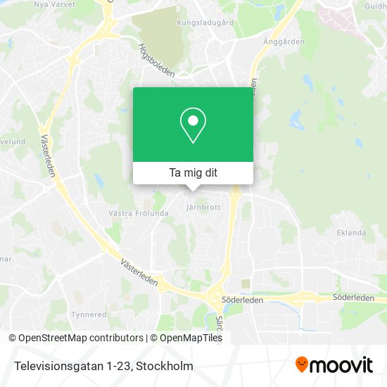 Televisionsgatan 1-23 karta