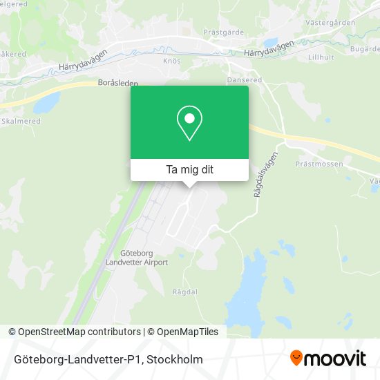 Göteborg-Landvetter-P1 karta