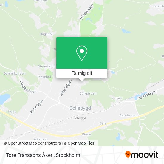 Tore Franssons Åkeri karta
