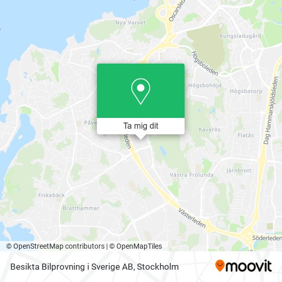 Besikta Bilprovning i Sverige AB karta