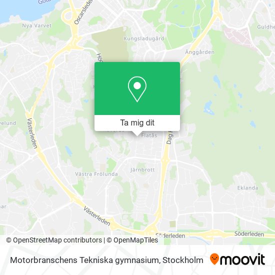 Motorbranschens Tekniska gymnasium karta