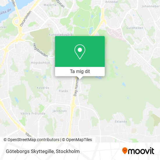 Göteborgs Skyttegille karta