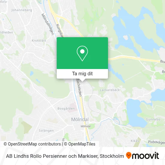 AB Lindhs Rollo Persienner och Markiser karta