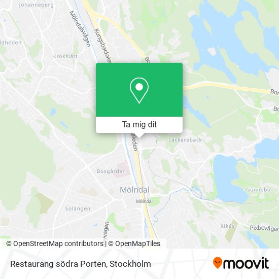 Restaurang södra Porten karta