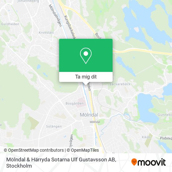 Mölndal & Härryda Sotarna Ulf Gustavsson AB karta