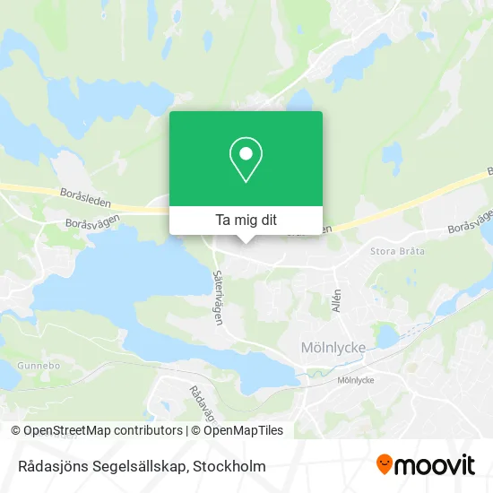 Rådasjöns Segelsällskap karta