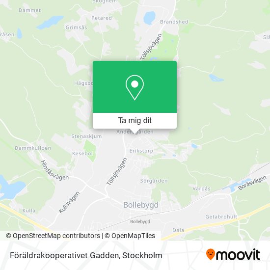 Föräldrakooperativet Gadden karta