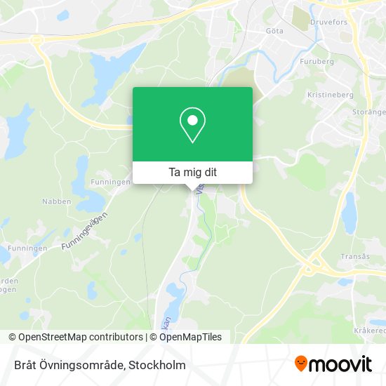 Bråt Övningsområde karta