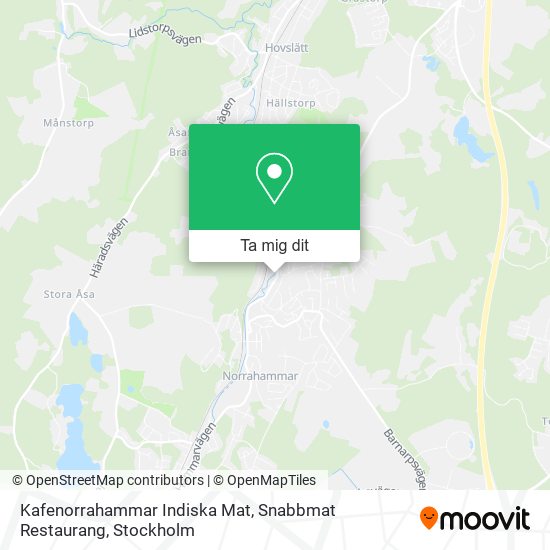 Kafenorrahammar Indiska Mat, Snabbmat Restaurang karta