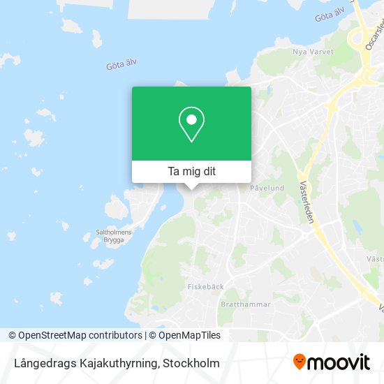 Långedrags Kajakuthyrning karta