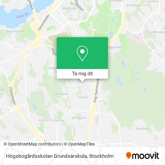 Högsbogårdsskolan Grundsärskola karta