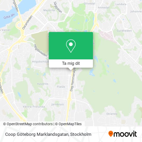 Coop Göteborg Marklandsgatan karta