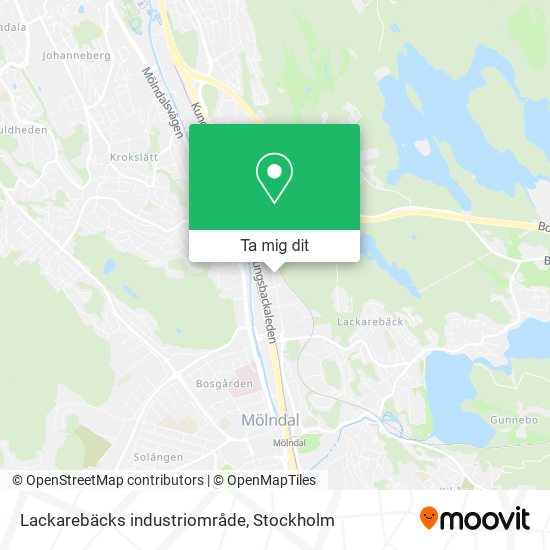 Lackarebäcks industriområde karta