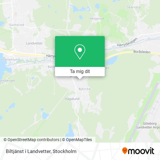 Biltjänst i Landvetter karta