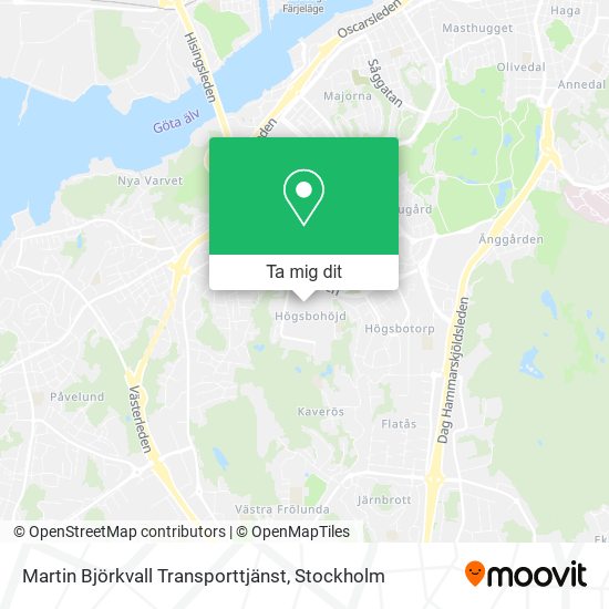 Martin Björkvall Transporttjänst karta