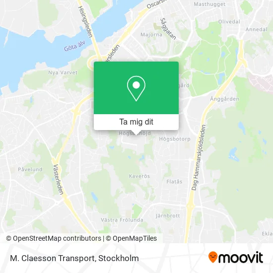 M. Claesson Transport karta