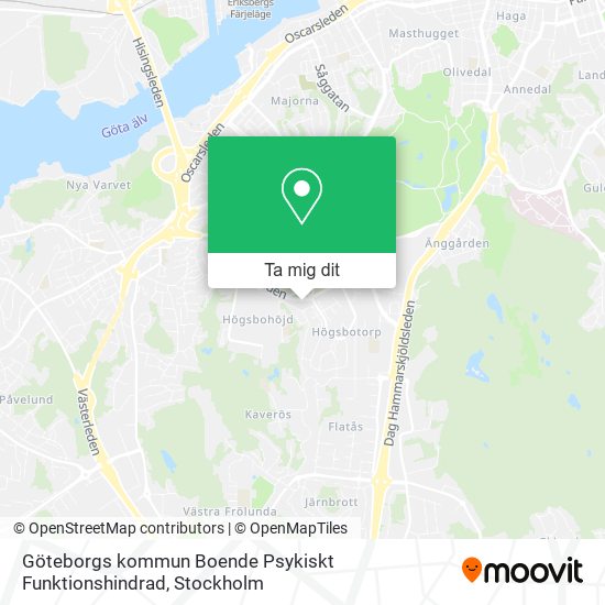 Göteborgs kommun Boende Psykiskt Funktionshindrad karta