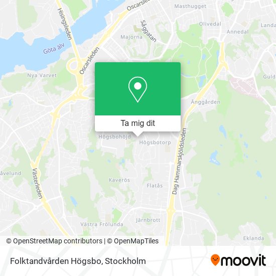 Folktandvården Högsbo karta