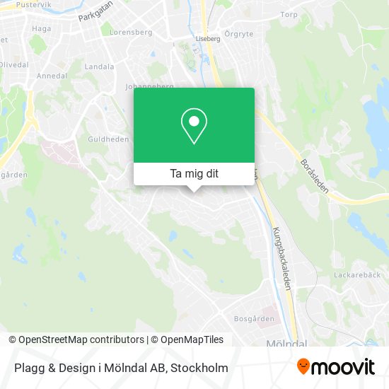 Plagg & Design i Mölndal AB karta