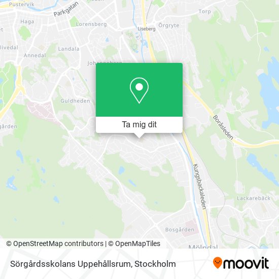 Sörgårdsskolans Uppehållsrum karta