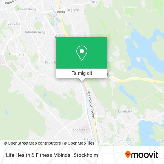 Life Health & Fitness Mölndal karta