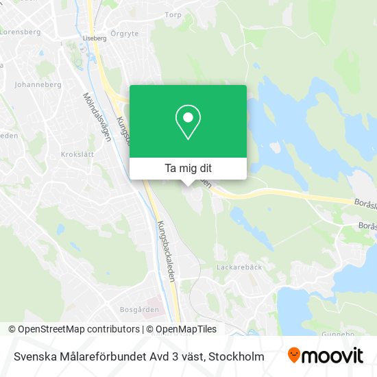 Svenska Målareförbundet Avd 3 väst karta