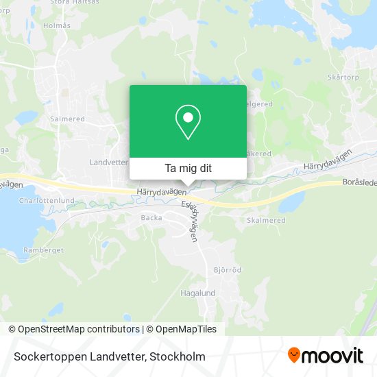 Sockertoppen Landvetter karta