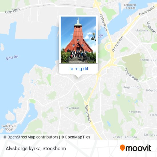 Älvsborgs kyrka karta