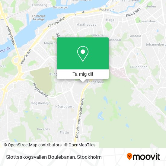 Slottsskogsvallen Boulebanan karta
