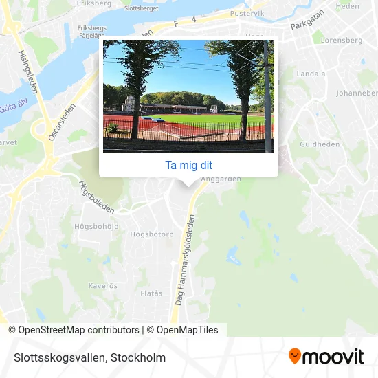 Slottsskogsvallen karta